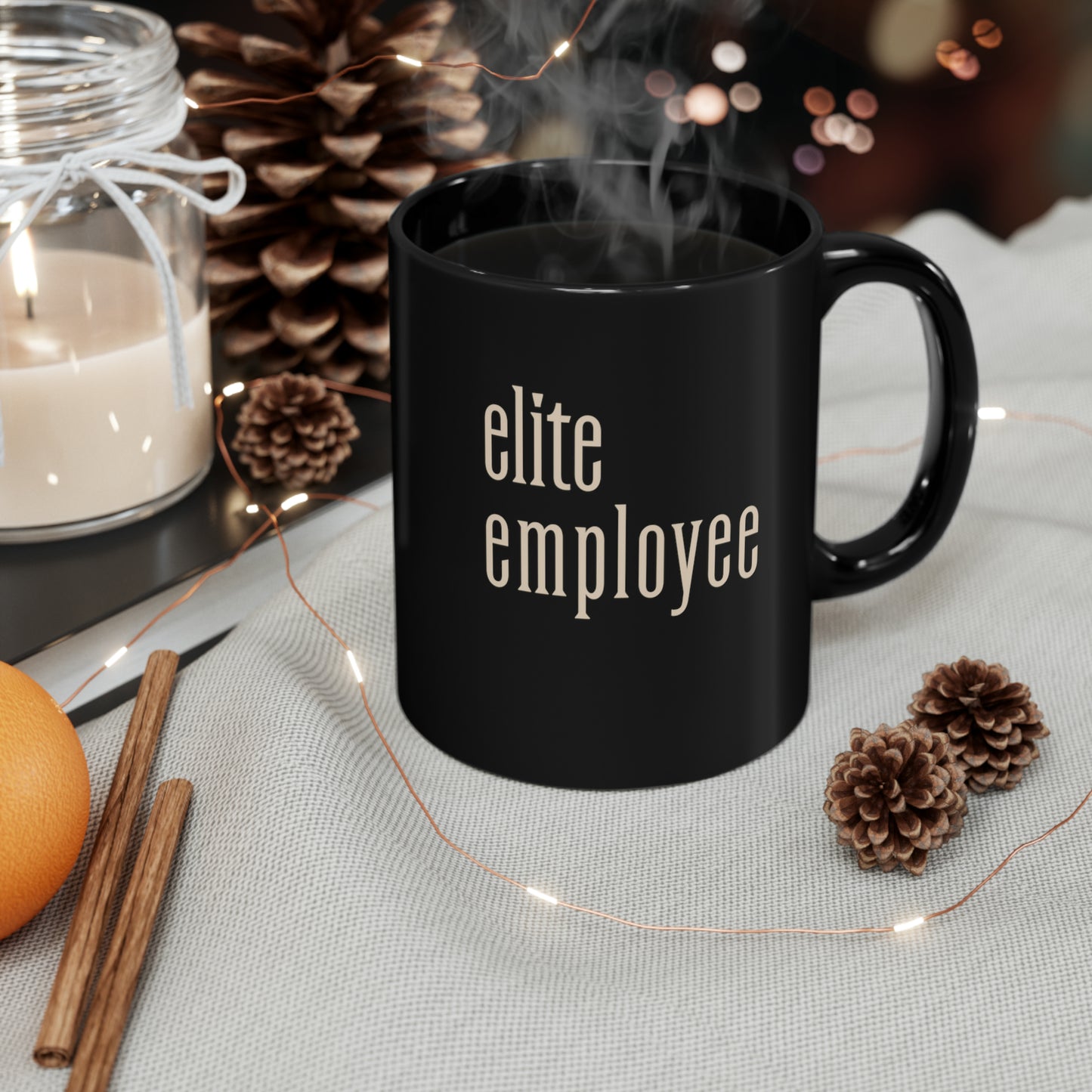 Elite Employee Viral CEO Black Mug (11oz)